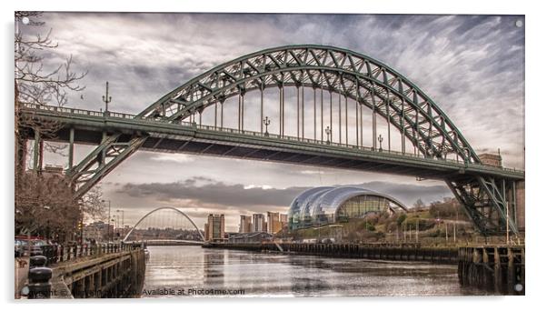 Tyne Bridges Acrylic by Alan Kirkby