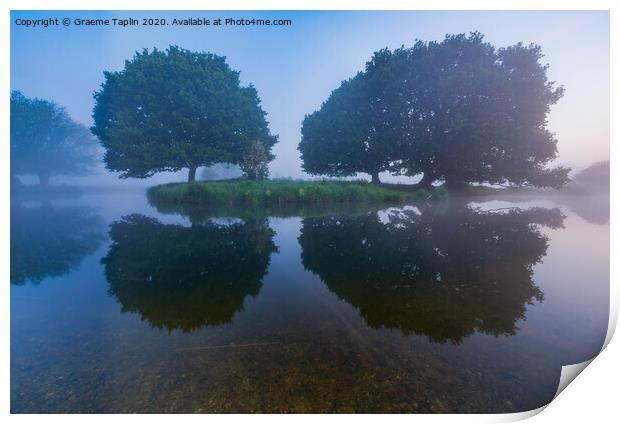 River Stour at Dedham Vale in a misty sunrise Print by Graeme Taplin Landscape Photography