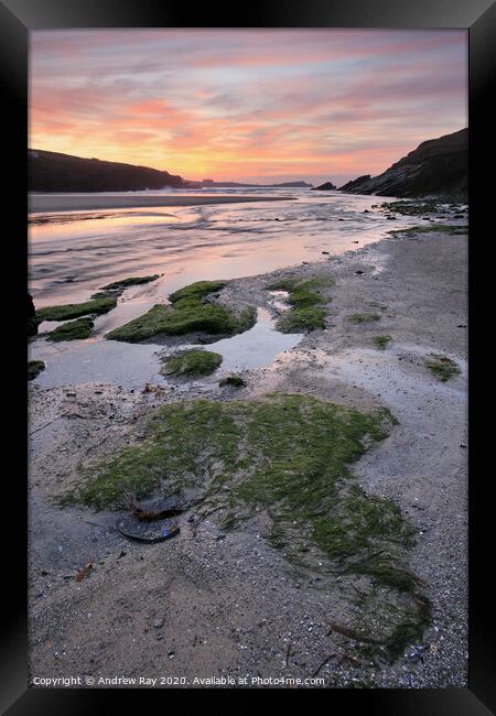 Porth Beach  Framed Print by Andrew Ray