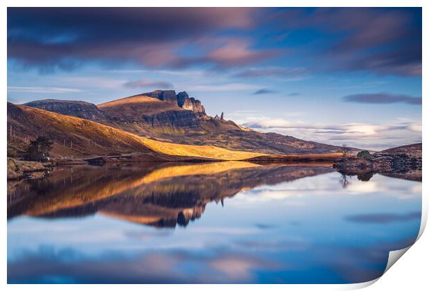 The Storr and Loch Fada on the Isle of Skye Print by John Frid