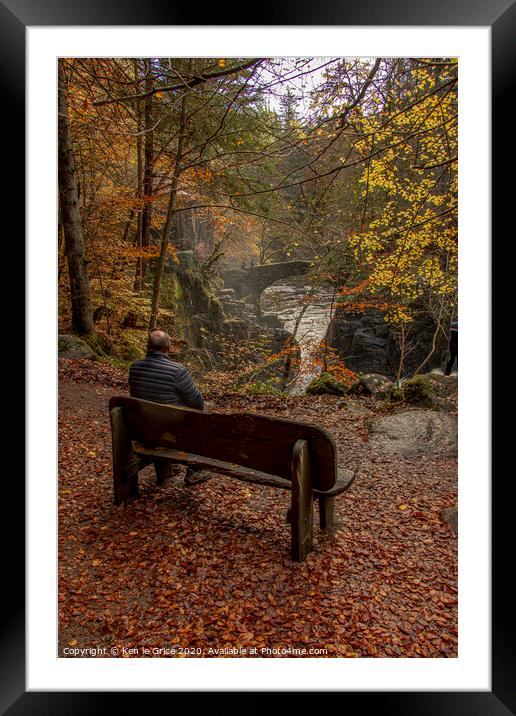 Taking in the View Framed Mounted Print by Ken le Grice
