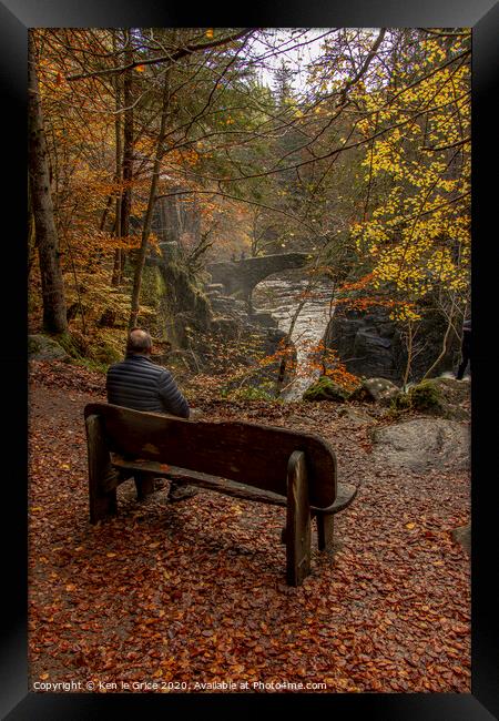 Taking in the View Framed Print by Ken le Grice