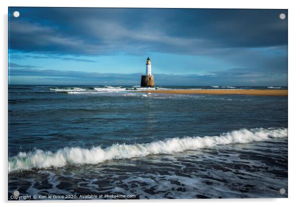 Rattray Head Lighthouse Acrylic by Ken le Grice