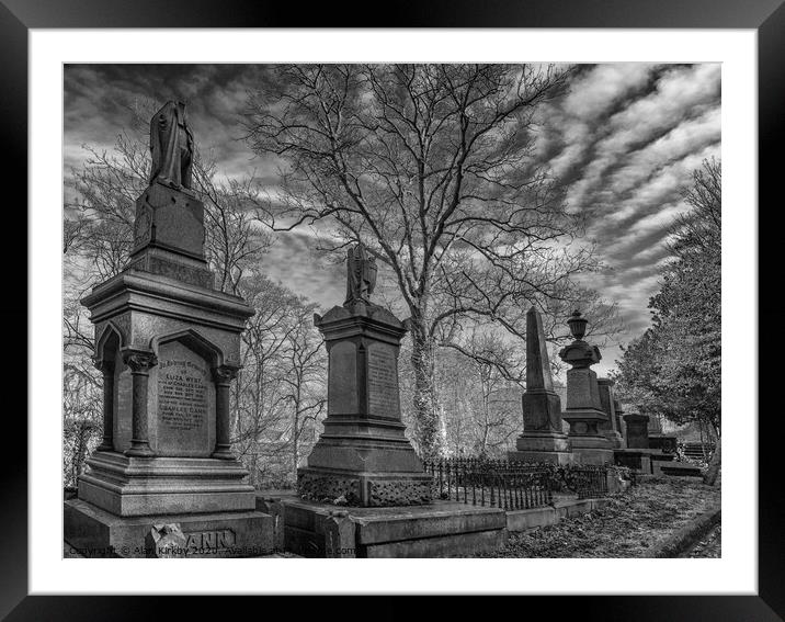 Victorian Cemetery Framed Mounted Print by Alan Kirkby