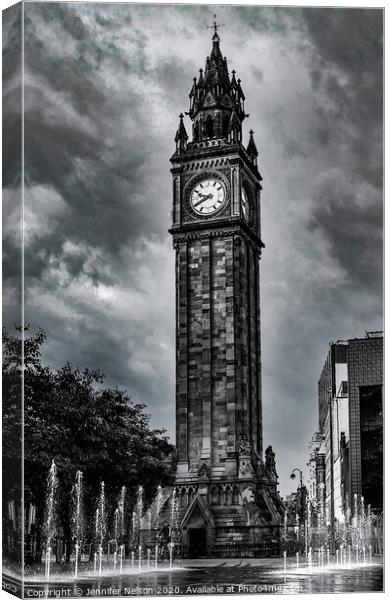 Albert Memorial Clock - Belfast Canvas Print by Jennifer Nelson