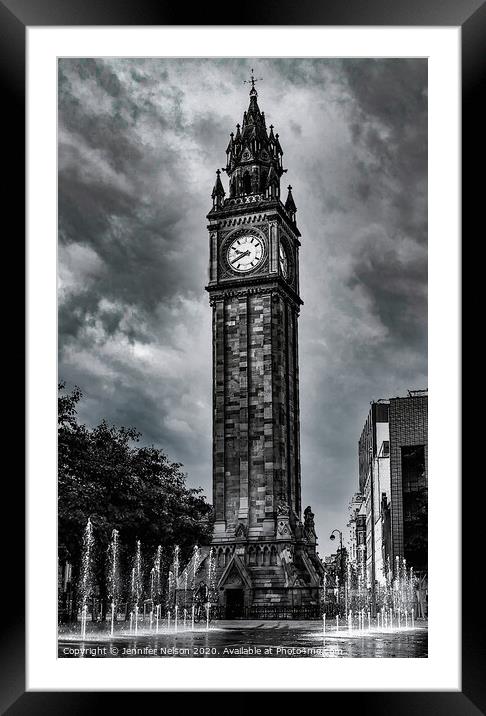 Albert Memorial Clock - Belfast Framed Mounted Print by Jennifer Nelson