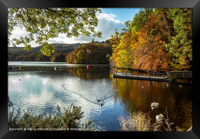 Autumn at Loch Faskally Framed Print by Ken le Grice