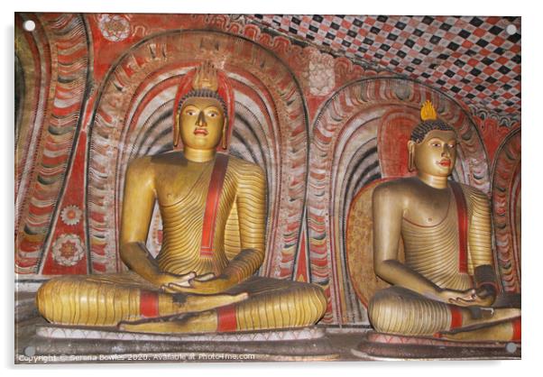 Buddha Statues Dambulla Acrylic by Serena Bowles