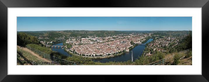 Cahors Panorama Framed Mounted Print by Alan Kirkby