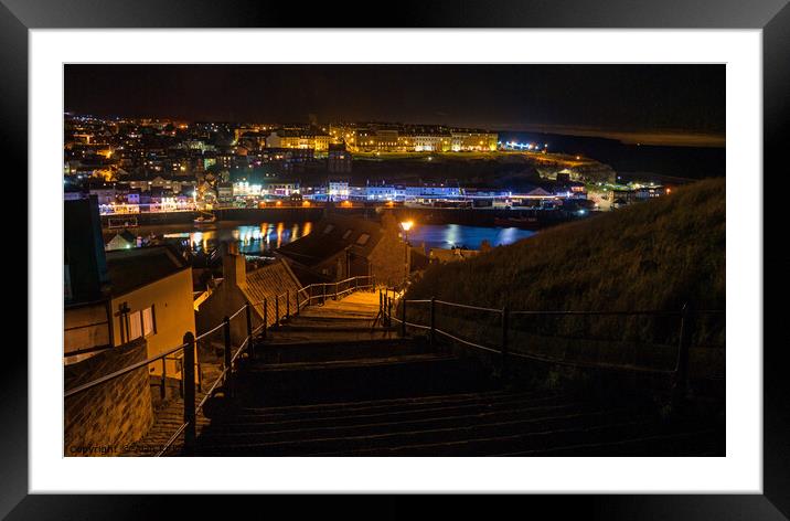 The Abbey Steps at Whitby, North Yorkshire, UK Framed Mounted Print by Alan Kirkby