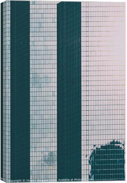 Glass skyscrapers facades Canvas Print by Vicente Sargues