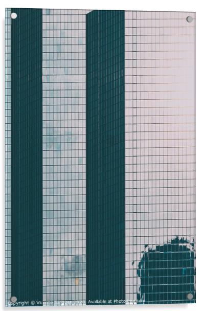 Glass skyscrapers facades Acrylic by Vicente Sargues