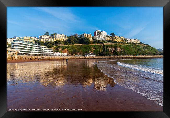 Torre Abbey Sands, Torquay Framed Print by Paul F Prestidge