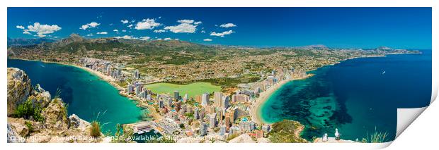 Calpe and beaches view Print by Vicente Sargues