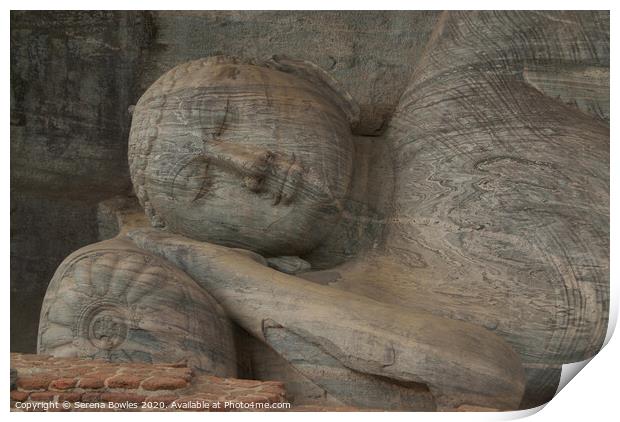 Reclining Buddha Statues, Polonnaruwa Print by Serena Bowles