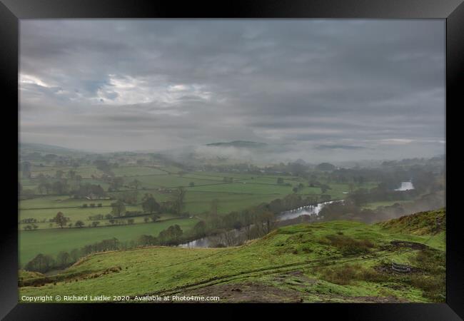 Fog Clearing over Middleton in Teesdale Framed Print by Richard Laidler