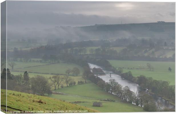 Fog Lifting from Mickleton, Teesdale Canvas Print by Richard Laidler