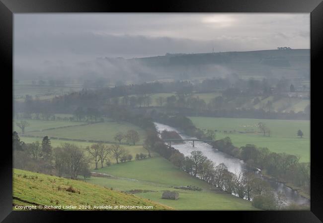 Fog Lifting from Mickleton, Teesdale Framed Print by Richard Laidler
