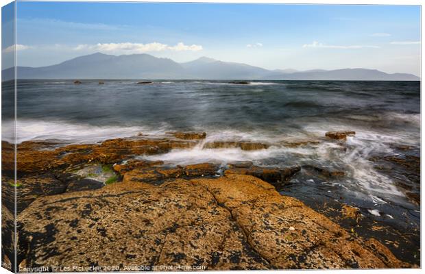 Majestic Arran Mountains Canvas Print by Les McLuckie