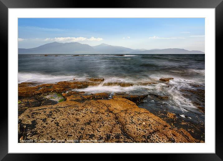 Majestic Arran Mountains Framed Mounted Print by Les McLuckie