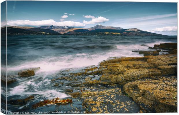 Majestic Arran A Scenic Wonder Canvas Print by Les McLuckie