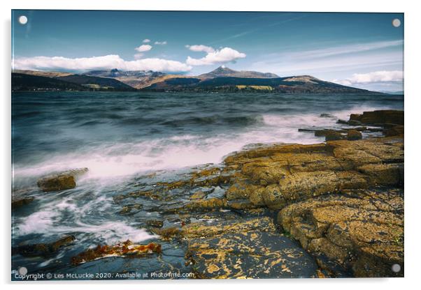 Majestic Arran A Scenic Wonder Acrylic by Les McLuckie