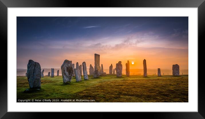 Callanish Dawn Framed Mounted Print by Peter O'Reilly