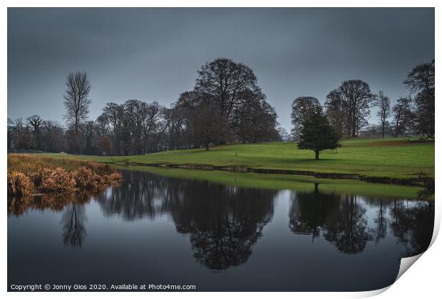 River Bela Reflections in Milnthorpe Print by Jonny Gios