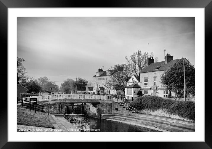 Erewash canal entrance Framed Mounted Print by keith hannant