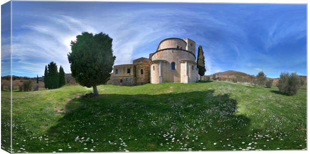 Abbey of Sant' Antimo in Montalcino, Italy  Canvas Print by MIKE POBEGA