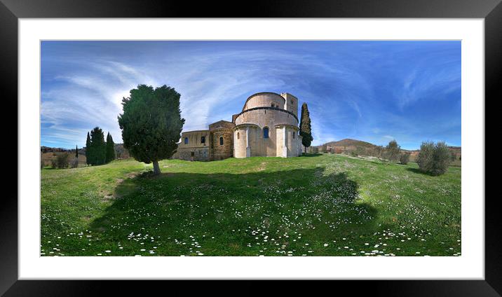 Abbey of Sant' Antimo in Montalcino, Italy  Framed Mounted Print by MIKE POBEGA