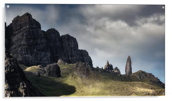 Old Man of Storr Acrylic by Roger Daniel