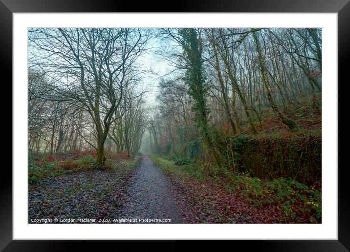 Path in to the mist Framed Mounted Print by Gordon Maclaren