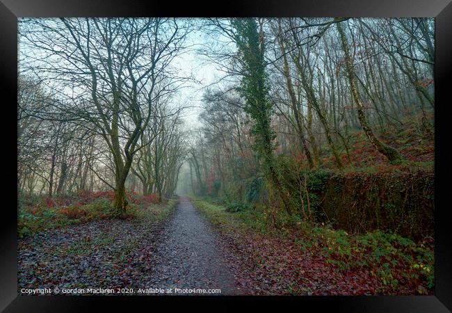 Path in to the mist Framed Print by Gordon Maclaren