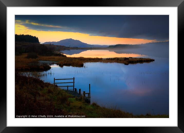 Twilight at Loch Peallach Framed Mounted Print by Peter O'Reilly
