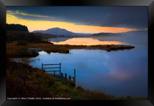 Twilight at Loch Peallach Framed Print by Peter O'Reilly