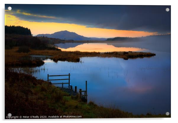 Twilight at Loch Peallach Acrylic by Peter O'Reilly