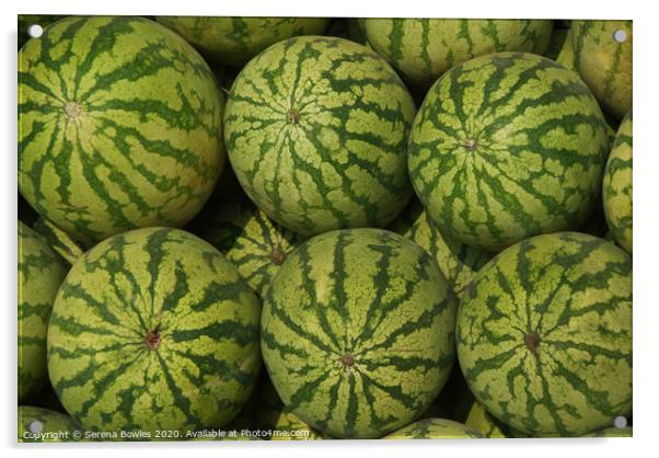 Watermelons for Sale Acrylic by Serena Bowles