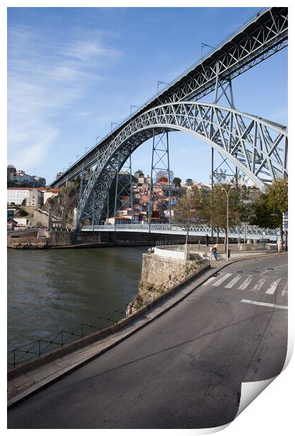 Dom Luis I Bridge On Douro River in Porto Print by Artur Bogacki