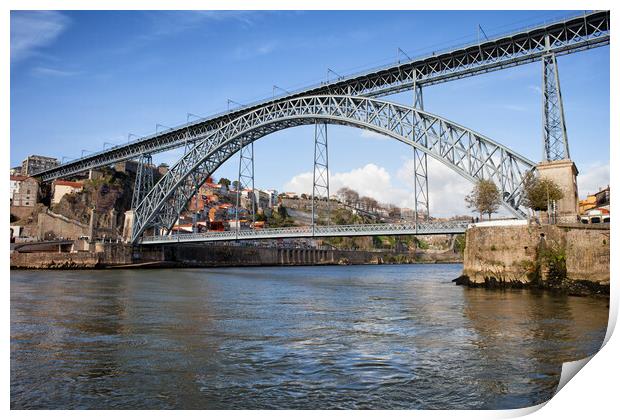 Dom Luis I Bridge On Douro River in Porto Print by Artur Bogacki