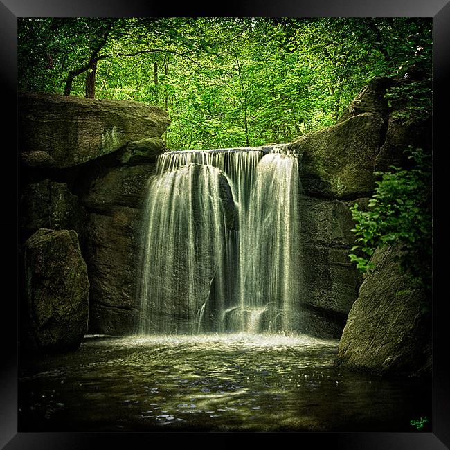 The Inner City Waterfall Framed Print by Chris Lord
