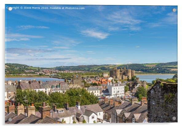 Conwy Castle Acrylic by Steve Morris