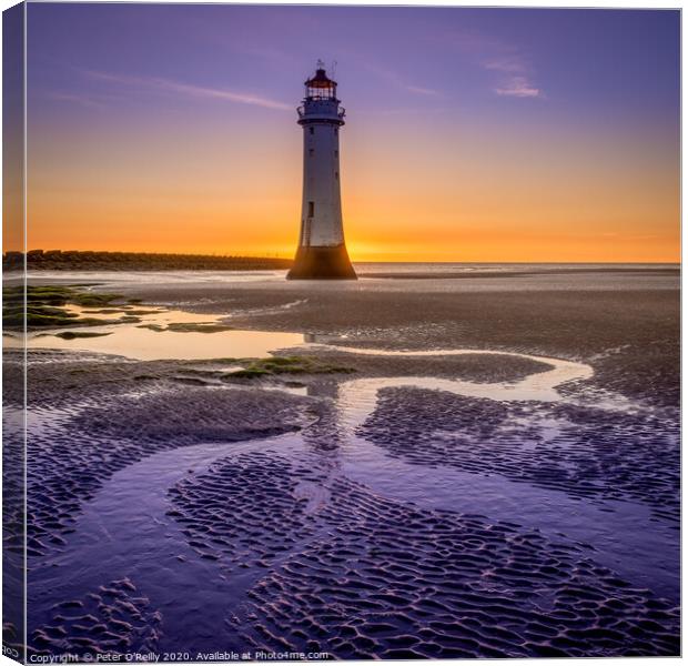 New Brighton Lighthouse  Canvas Print by Peter O'Reilly