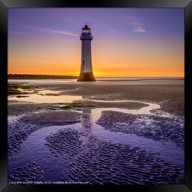 New Brighton Lighthouse  Framed Print by Peter O'Reilly