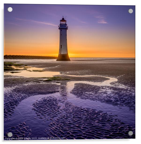 New Brighton Lighthouse  Acrylic by Peter O'Reilly
