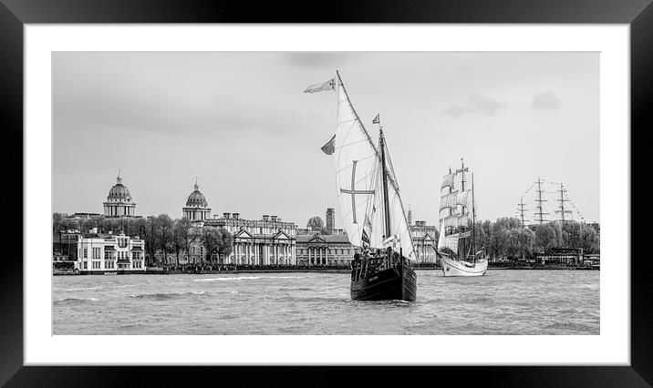 Tall Ship Challenge Framed Mounted Print by Ros Ambrose