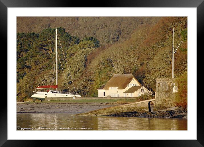 Bar Beach (Helford Passage) Framed Mounted Print by Andrew Ray