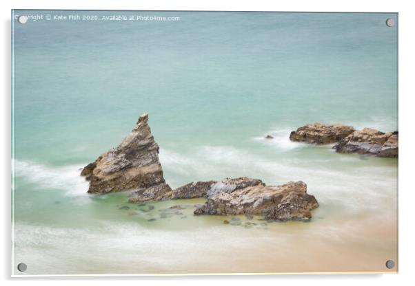 Queen Bess Rock - Bedruthan Steps Acrylic by Kate Fish
