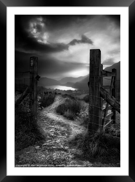 Twilight Gate at Llyn Gwynant Framed Mounted Print by Alan Jenkinson