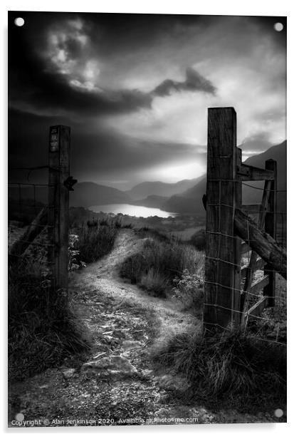 Twilight Gate at Llyn Gwynant Acrylic by Alan Jenkinson